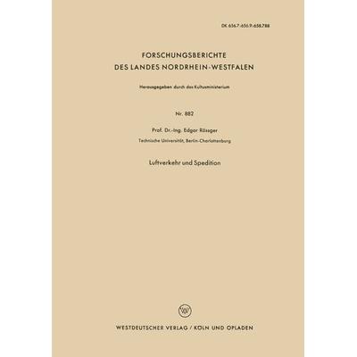 Luftverkehr und Spedition, Taschenbuch von Edgar Rössger, VS Verlag für Sozialwissenschaften, 978-3-663-03711-8