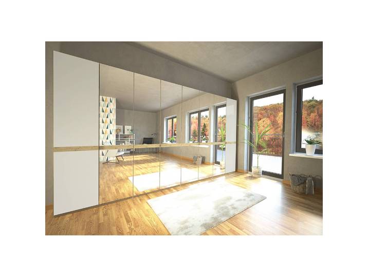 Armoire Barcelona VI 400 x 216cm Marron 6 miroir
