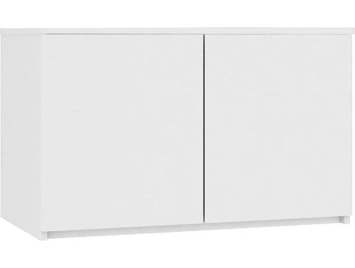 Garde-robe élégante blanche 90 cm avec rangement et style deux portes et étagères