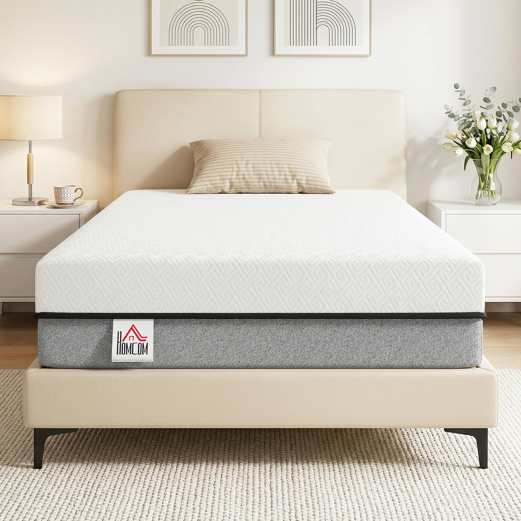 Homcom Materasso a molle Insacchettate, 200x90x20 cm, Grigio   Aosom Italy