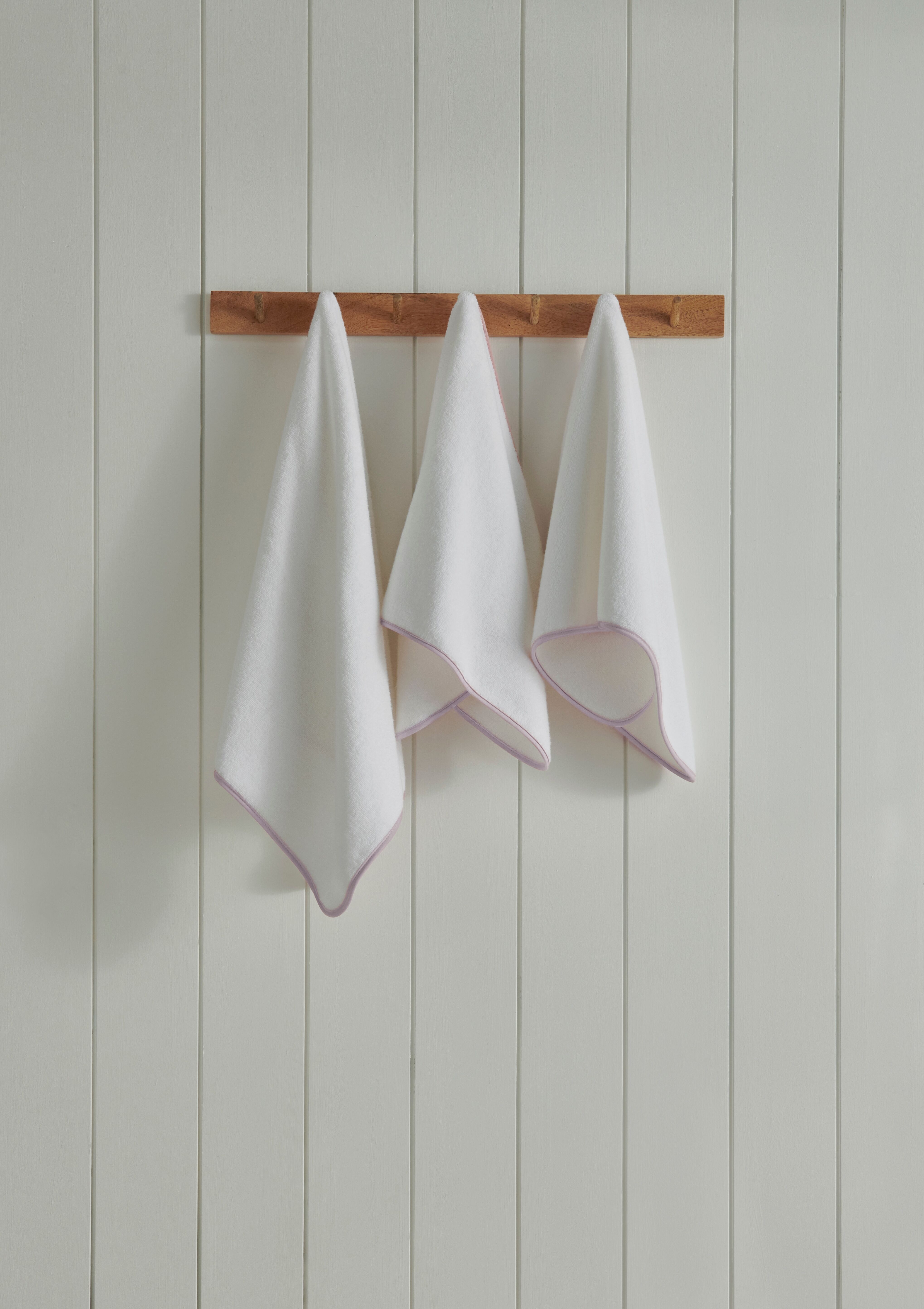 Handtuch Set CHRISTY "Christy", rosa (weiß, rosa), 3 Stk., Walkfrottier, Walkfrottier, Obermaterial: 100% Baumwolle, Handtuch-Sets, bestehend aus 2 Handtüchern (40x76 cm) und einem Handtuch (50x100 cm)