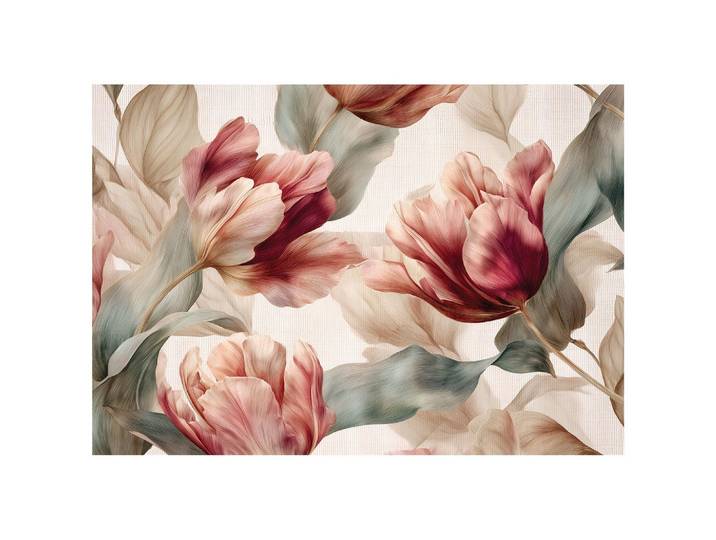 FOTOTAPETE Blumen Tulpen Rot 300x210 cm