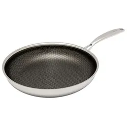 HENSSLERS Edelstahl-Pfanne Ø28cm Mehrschichtmaterial Wabenstruktur