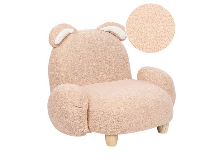 KINDERSESSEL Teddy-Optik beige Tierform Hase Kanna