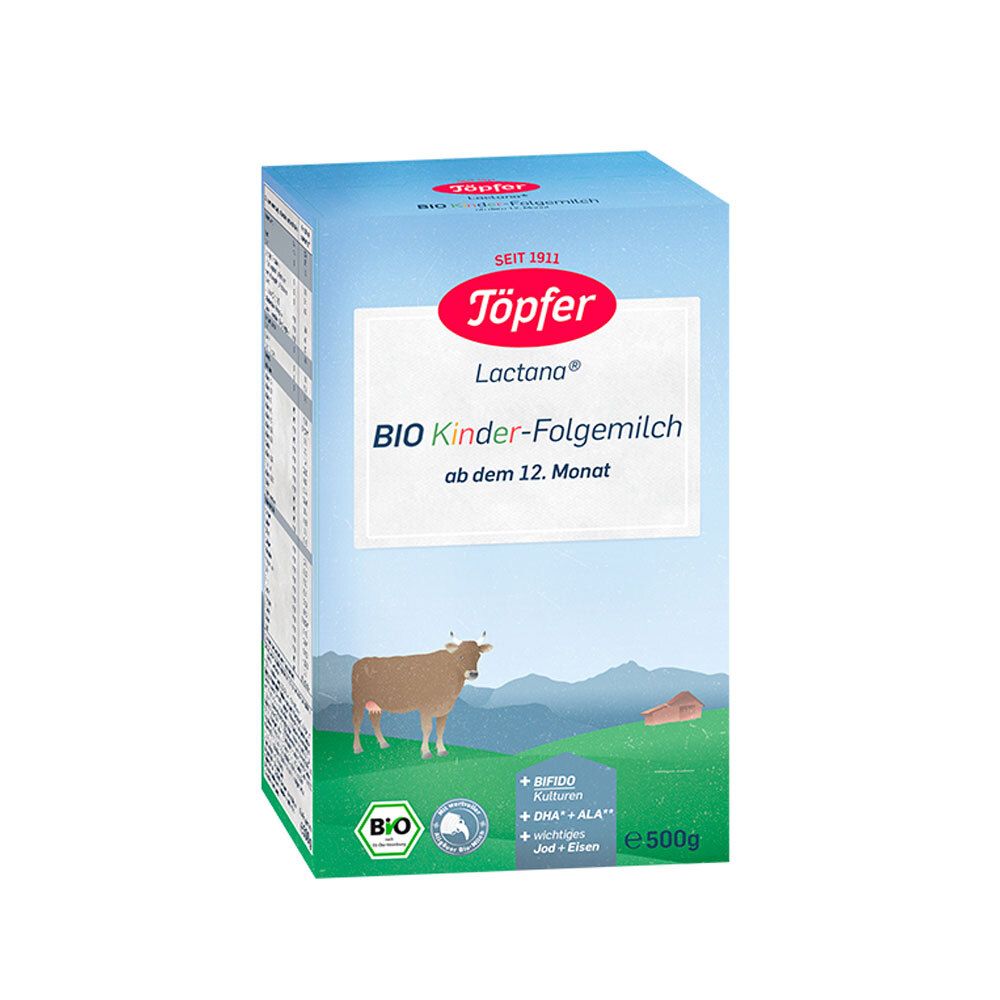 Töpfer Lactana Kinder Bio Folgemilch Pulver 500 g