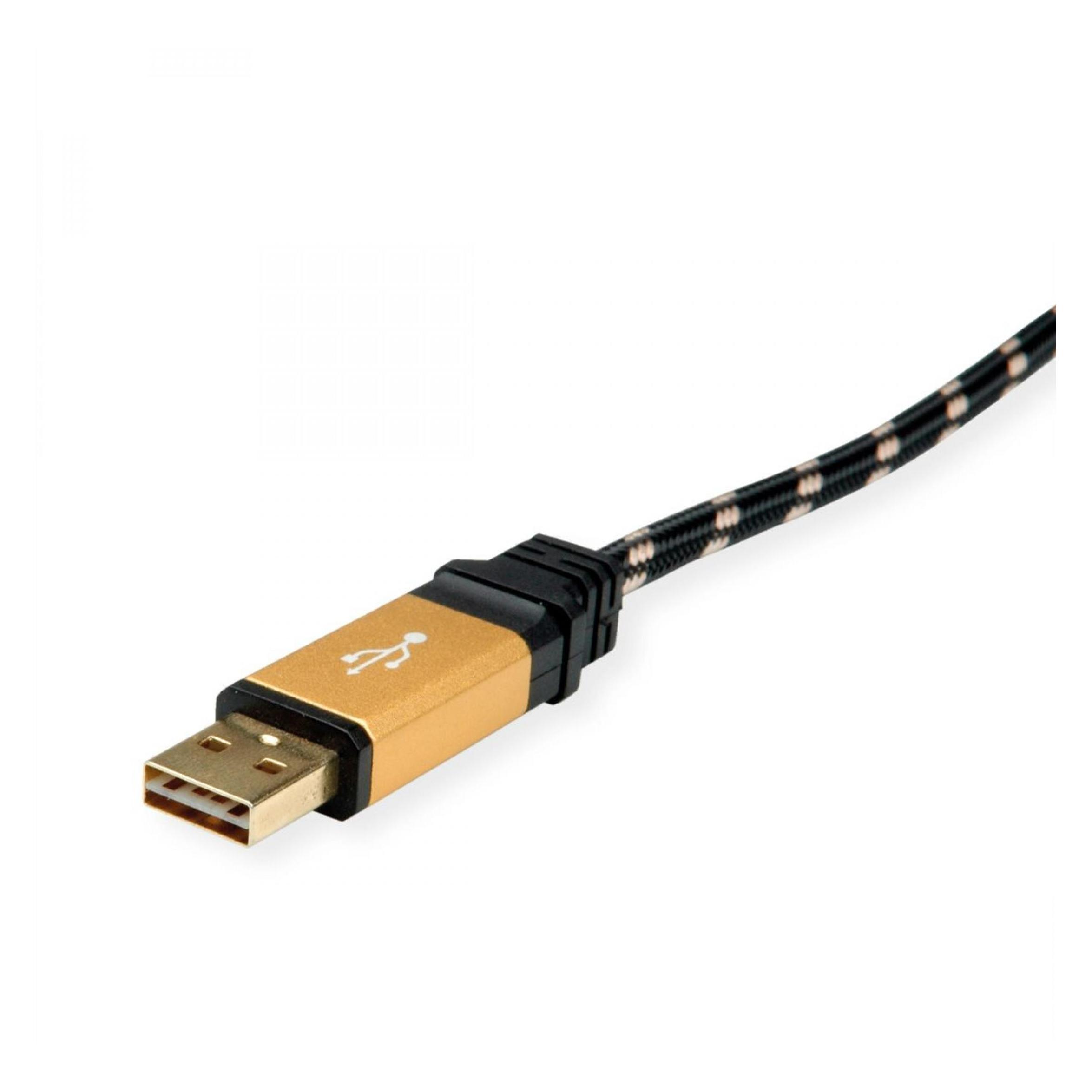 Roline GOLD USB 2.0 Kabel, USB A reversibel, ST (0.80 m, USB 2.0) (11.02.9060)