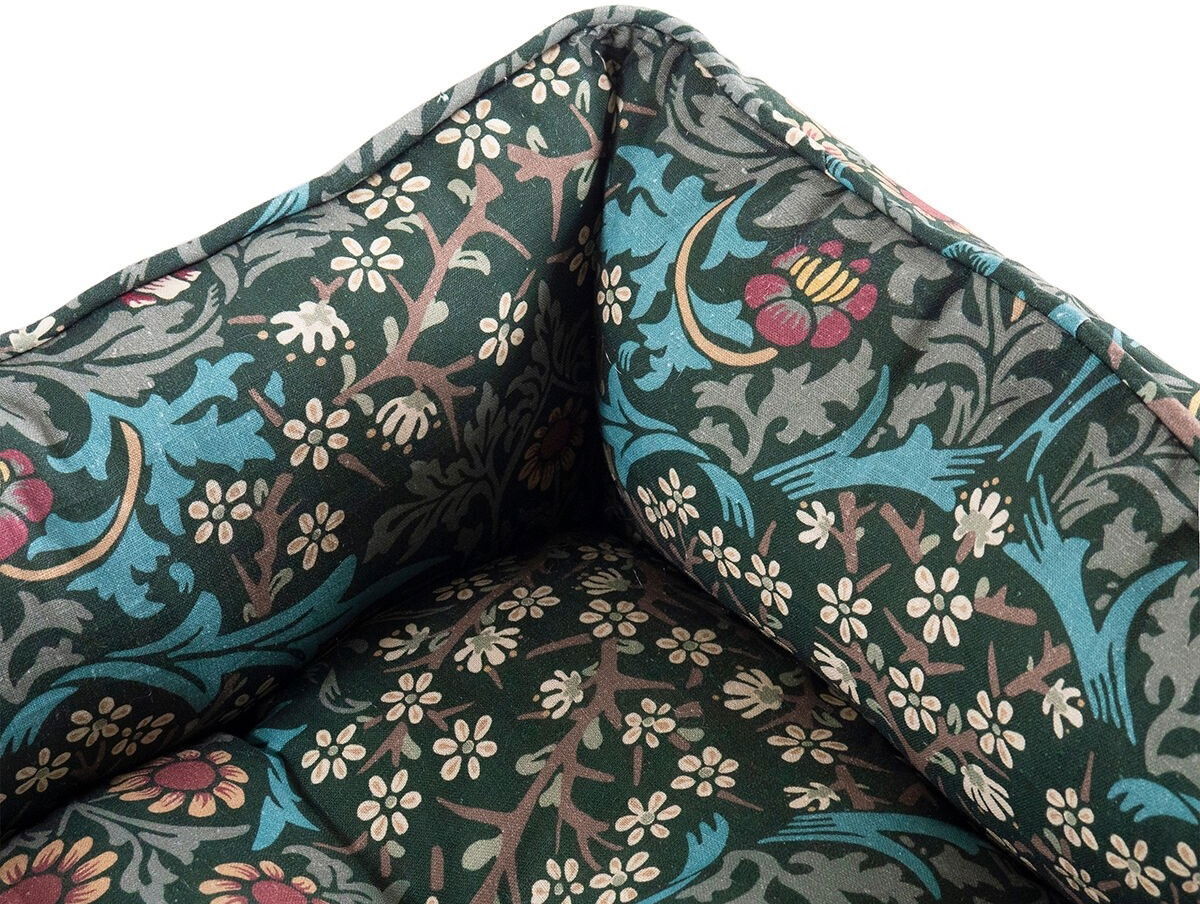Morris & Co Blackthorn Hundbädd Mörkgrön S