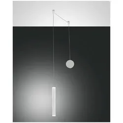 Fabas Luce Prado Pendelleuchte LED 1x65W Metall- und Methacrylat weiß
