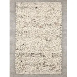 Paulig Teppiche Handweb Teppich Salsa Swing 70 x 140 cm Schurwolle Beige
