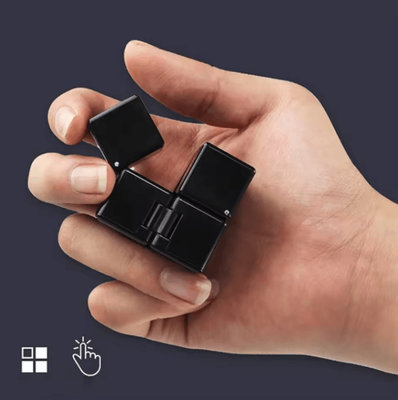 Inspire Picks MindFlex Infinity Magic Cube Anti Stress Fidget Puzzle For Creativity & Focus dark Khaki