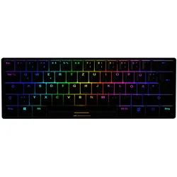 Sharkoon SKILLER SGK50 S4 Gaming Tastatur mit blauen Switches - 60 % Layout, Blaue Hot-Swap Switches, RGB-Beleuchtung, QWERTZ-Layout, schwarz