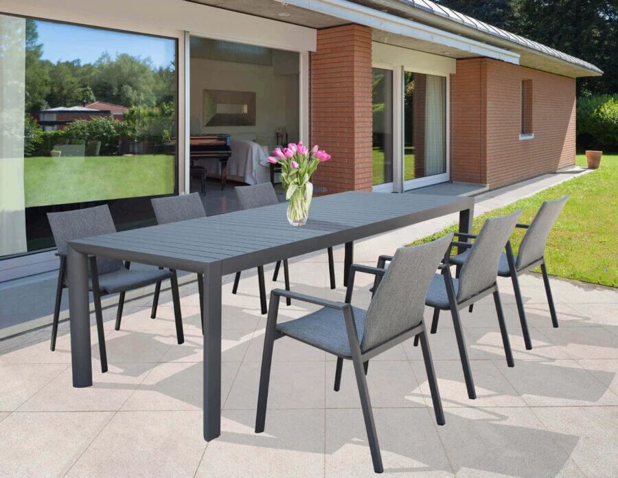 Elica Garden TAVOLO HOUSTON 160/240 X 100 ANTRACITE