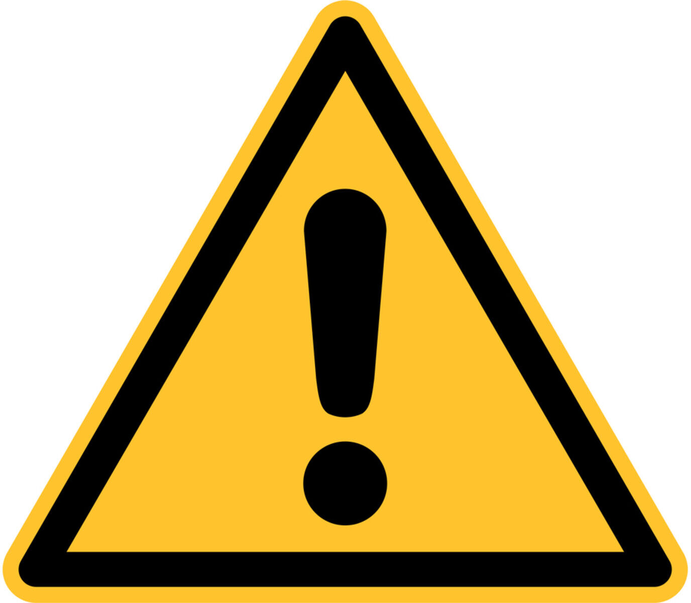 Eichner Warnschild Allgemeines Warnzeichen 20 cm selbstklebend (9225-12010-020)