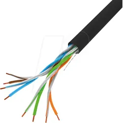 LBG 512CU0305BK - Cat.5e Verlegekabel UTP, schwarz, 305m