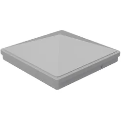 GroJa Premium-Pfostenkappe Silbergrau 9x9 cm, Zinkdruckguss für Alu-Steckzaunpfosten