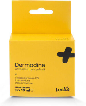Wells Solução Dérmica Dermodine 6 x 10 ml