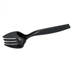 Einweg Serviergabeln Schwarz 23cm aus Plastik, 10 Stück - Mank
