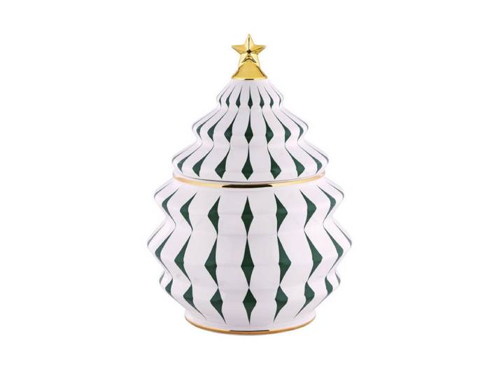 Alessi Frischhaltedose Keksdose Porzellan DELIGHT Grün, Porzellan