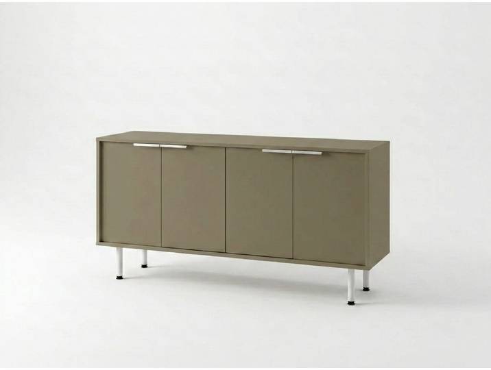 Xlmoebel Sideboard Modernes grünes Holzsideboard mit 4 Türen für das Arbeitszimmer, Made in Europa