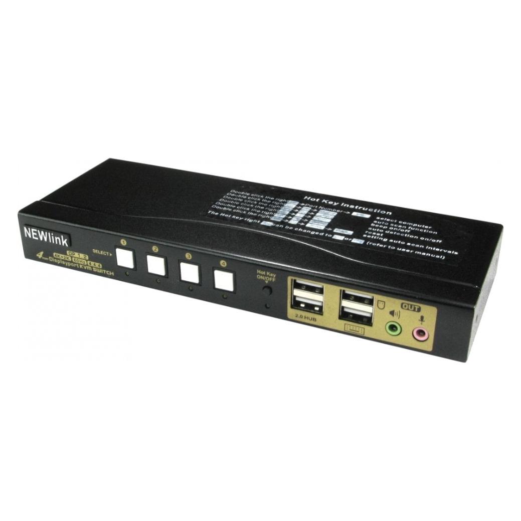 Cables Direct 4 PORT DP/USB/AUDIO KVM (NLKVMDP-44)