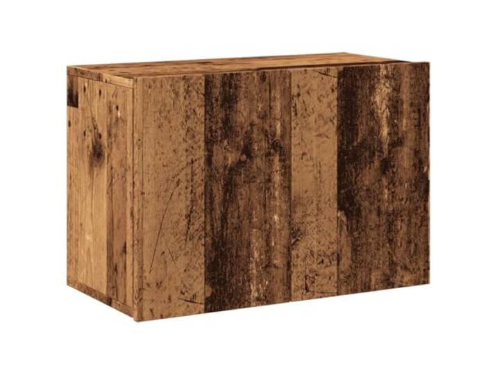 KUPTYERFG TV Wandschrank Altholz-Optik 60x30x41 cm Lowboard Platzsparender Hängeschrank aus robustem Holzwerkstoff für Wohnzimmer und Schlafzimmer mit viel Stauraum für Receiver.