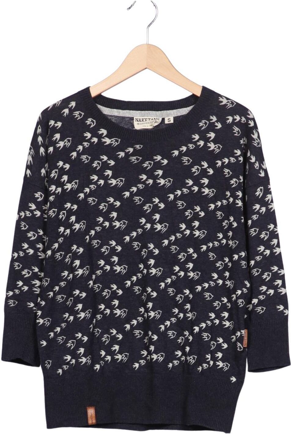 Naketano Damen Pullover, Marineblau, Gr. S, Baumwolle - Second Hand