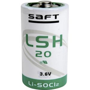Saft-Batteries Batterien LSH20, Lithium, 3,6V, 20 Jahre lagerfähig, D / Mono / FR20, 1 Stück