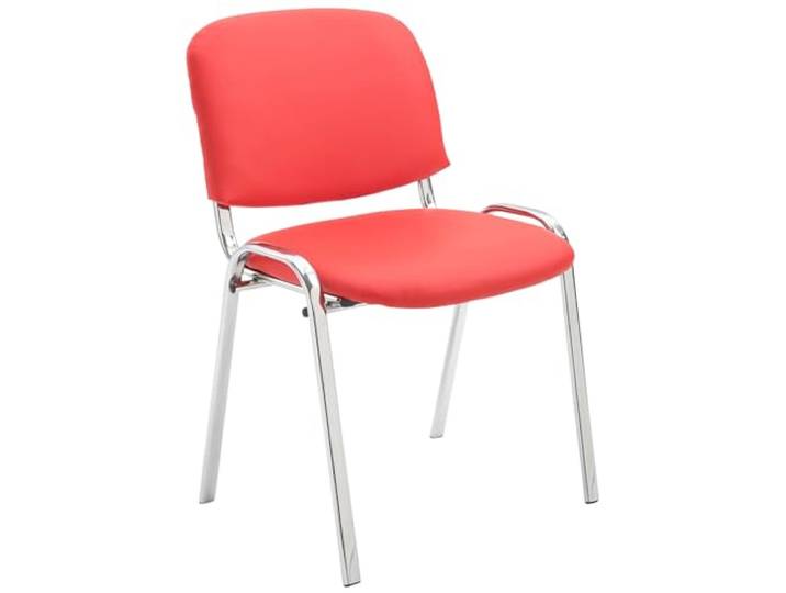 CLP Stapelstuhl Ken I Konferenzstuhl Mit Kunstleder-Bezug I Metall In Chrom-Optik Farbe rot