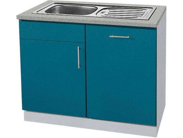 wiho Küchen Spülenschrank Kiel 110 cm breit, inkl. Tür/Griff/Sockel für Geschirrspüler