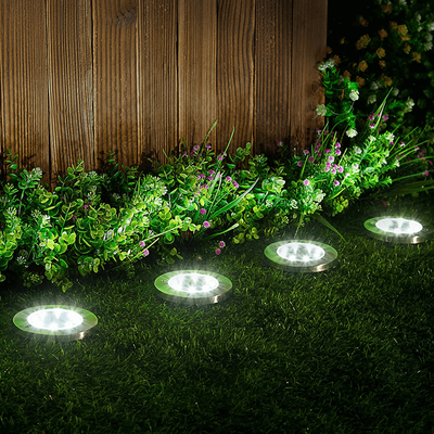 HomeDecorAndMore LLC Flat In Ground Solar Lights For Garden & Pathway Durable Flat Solar Landscape Lights, Gift For Garden And Patio Lovers White