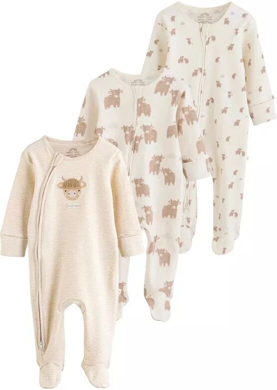 Next - Body, 3er-Pack, 6-9M, Nature