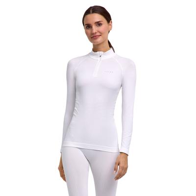 Langarmshirt FALKE "FALKE Langarmshirt", Damen, Gr. S, weiß (2860), Shirts Langarmshirt