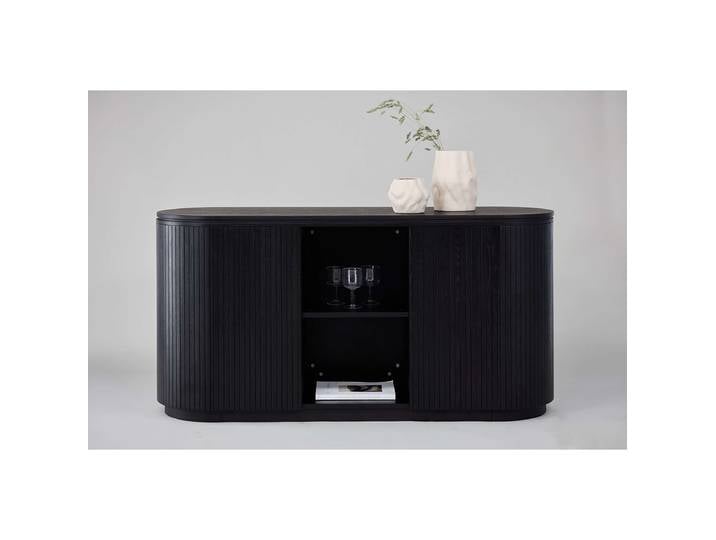 Sideboard Fjällbacka 160 x 80 x 48cm Schwarz