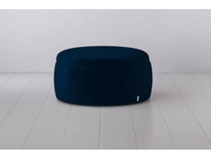 Polsterhocker 01, Indigoblau