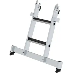 PROREGAL Stufen-Glasreinigerleiter Unterteil nivello-Traverse & clip-step R13 2 Stufen