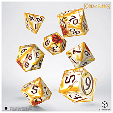 Q-Workshop Würfel Set - Der Herr der Ringe - Ring-bearers ? Whitefire Radiance - 7 Würfel 305374