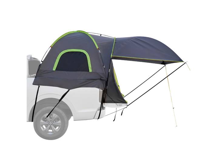SucceBuy tente de camionnette pour Camping étanche PU2000 tente de lit de camion pour 2-3 personnes coque de camping-car avec auvent extensible