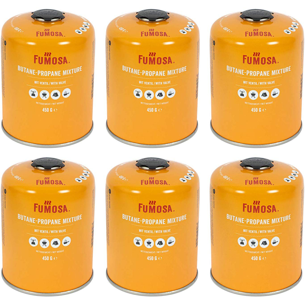 FUMOSA Gaskartuschen Set für Q100/1000-Serien, Performer & Go Anywhere, 450g, 6x 19101