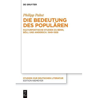 Die Bedeutung des Populären, Gebundene Ausgabe von Philipp Pabst, De Gruyter, 978-3-11-073960-2