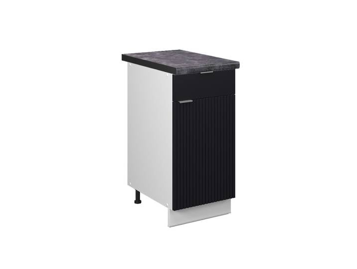 Meuble cuisine pt anthracite noir rayé 40x82cm