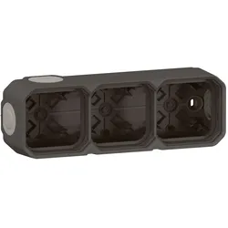 Legrand 069603L Plexo New 3-fach Gehäuse horizontal und vertikal in der Anthrazit