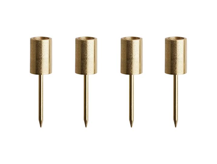 Kerzenpick ADVENT 4er-Set Ø 2cm Gold/Gold