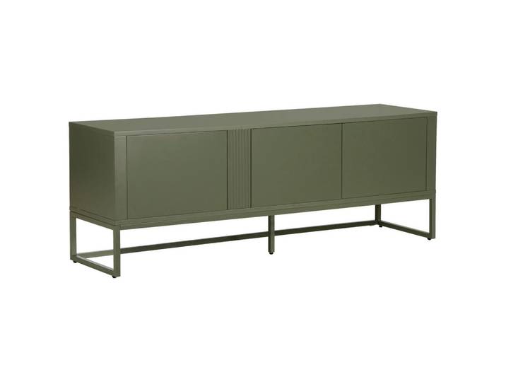 Milino Lowboard, Grün, Metall, 150x55x40 cm, Beimöbel erhältlich, stehend, Wohnzimmer, Wohnwände, Lowboards, Lowboards stehend