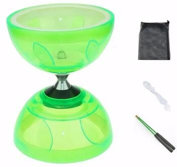 Uplift Picks Triple Bearing Chinese Yoyo Diabolo Set For Kids And Adults green