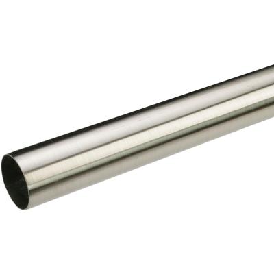 Gardinenstange LIEDECO "Gardinenrohr, Stilrohr, Gardinenstange 20 mm "France" Gr. 1, silber (edelstahlfarben), L:120cm Ø:20mm, Metall, Gardinenstangen