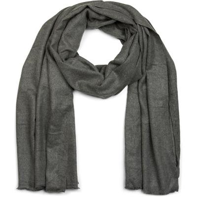 Schal STYLEBREAKER "Unifarbener Schal mit Fransen", Damen, grau (dunkelgrau), Obermaterial: 100% Viskose CV., Modisch, Modetücher Schal