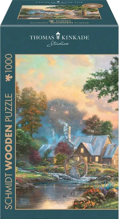 Schmidt Spiele Holzpuzzle Thomas Kinkade Studios: Am alten Mühlenbach (1000 Teile)