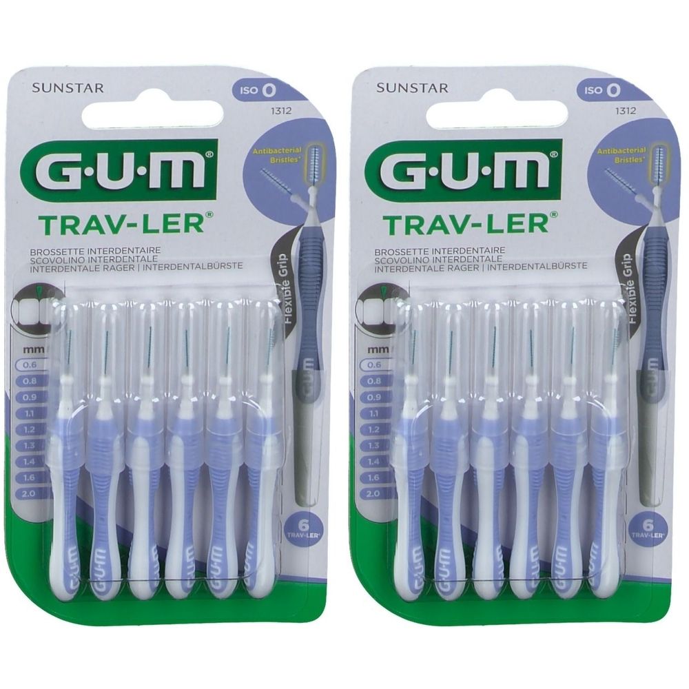 GUM Trav-Ler Hbla Ker0.6In x2 2x6 St Zahnbürste