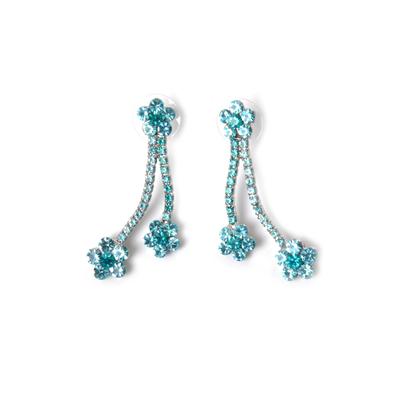 Paar Ohrstecker "Rosina", Damen, blau, Glas, COLLEZIONE ALESSANDRO, Ohrringe