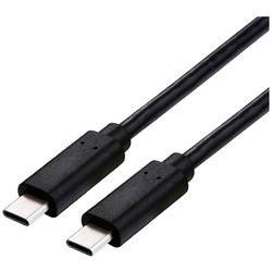 ROLINE USB4 Gen3x2 Kabel, C–C, ST/ST, 8K UHD-2, 40Gbit/s, 100W, schwarz, 0,5 m 11.02.9091